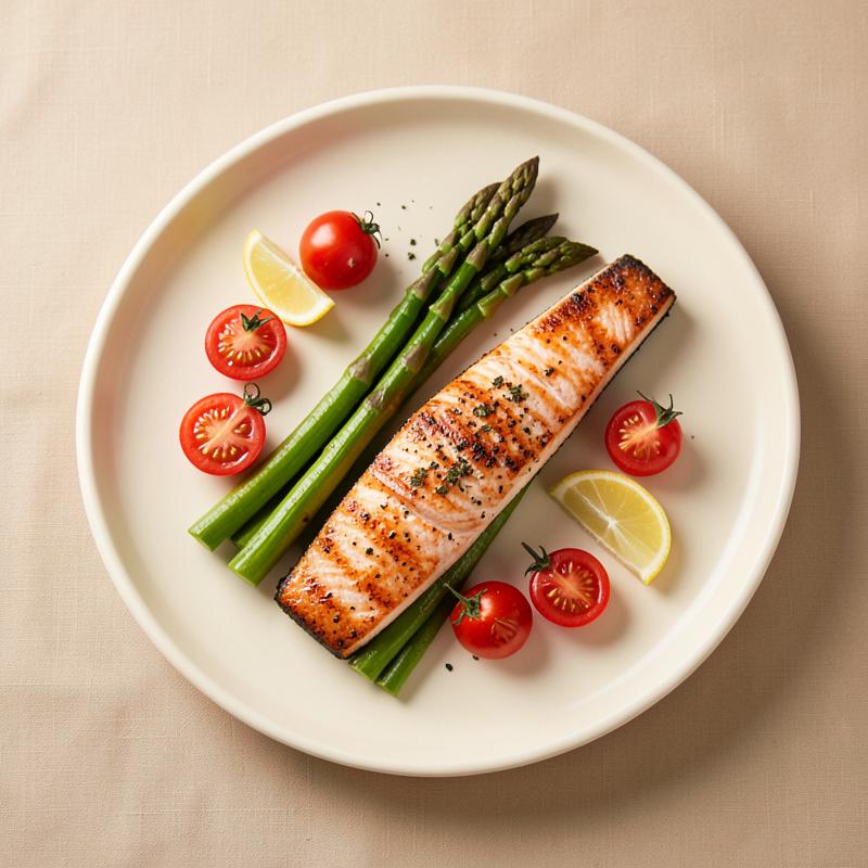 Salmón con vegetales